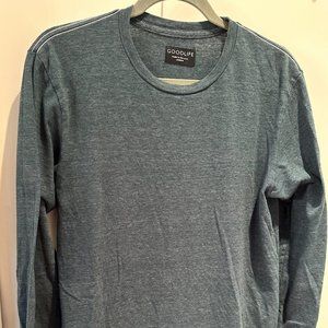 Tri-blend Long Sleeve Scallop Crew